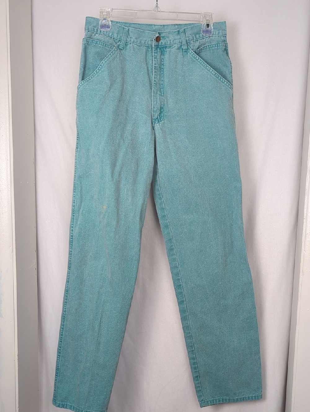 PCH PACIFIC COAST HIGHWAY 1980s Fade Out High-Waist Teal Jeans